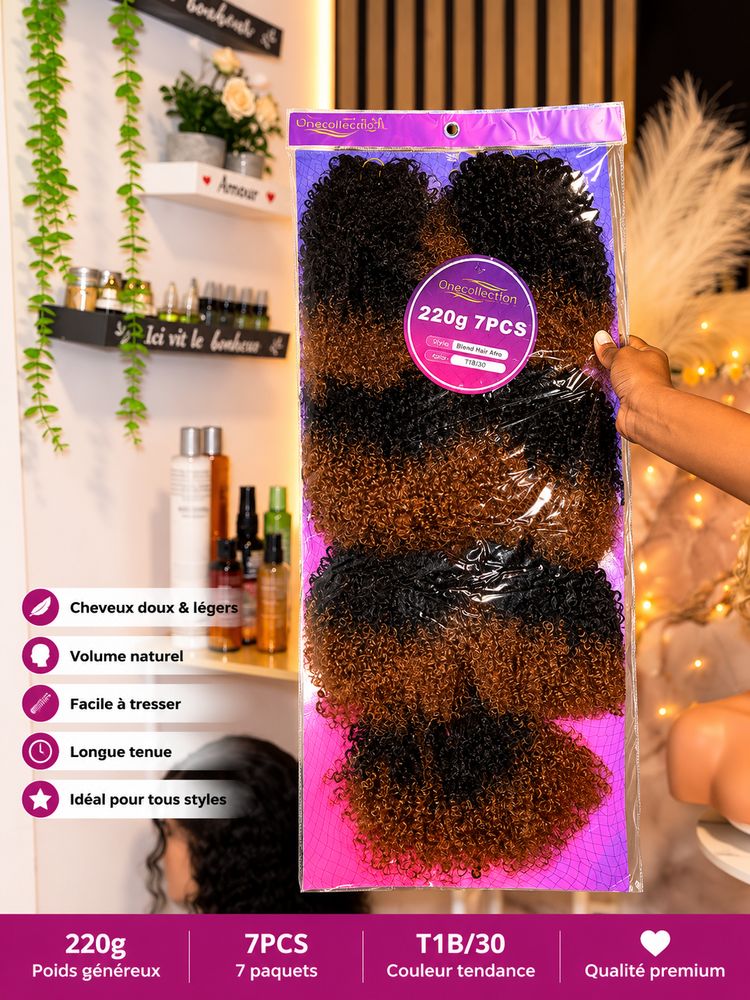 Afro kinky curls semi natural