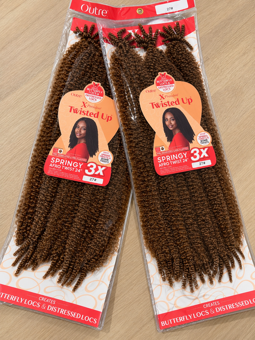 Afro Kinky twisted up - crochet braids