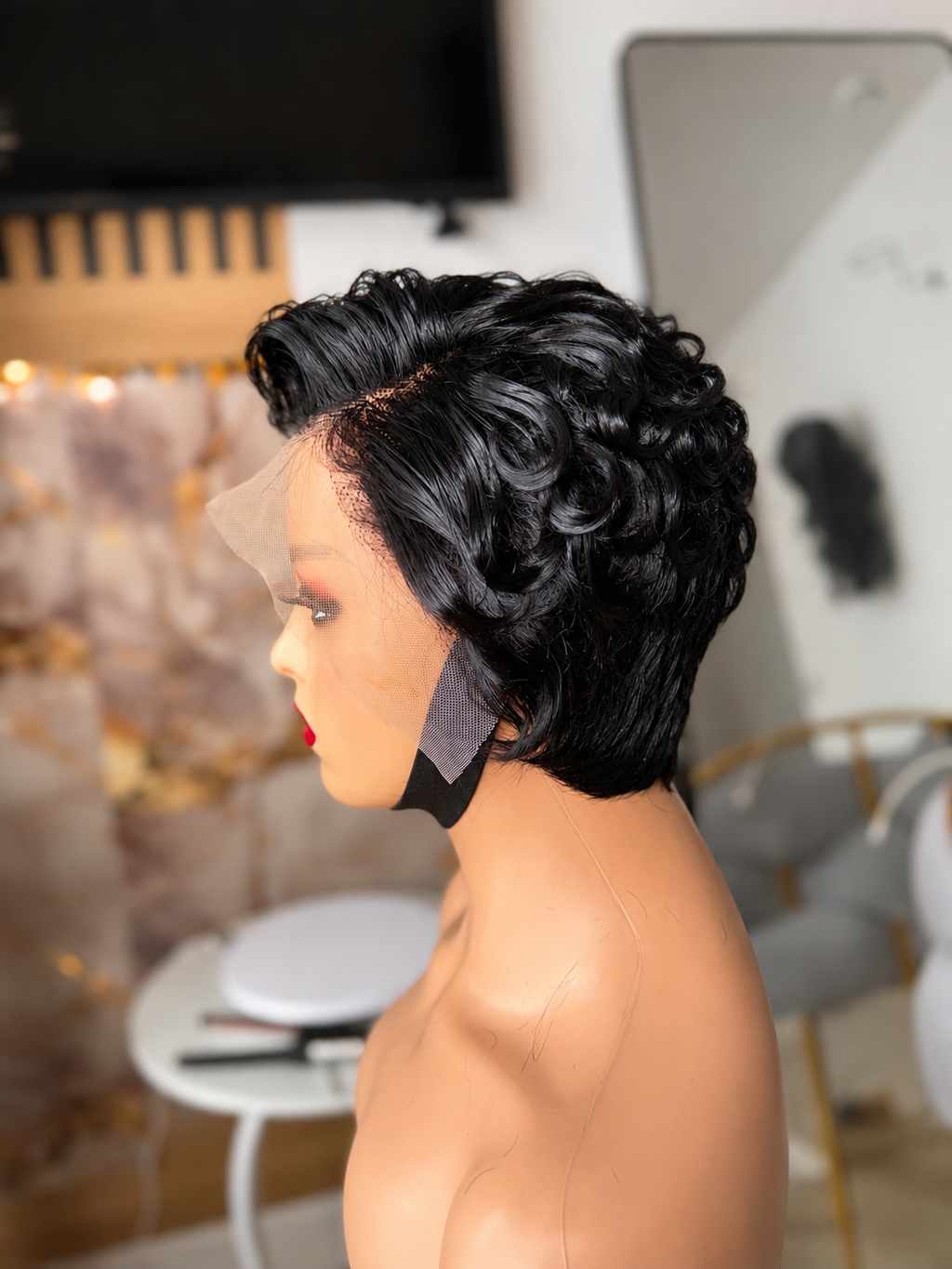 Perruque Naturelle| pixie cut