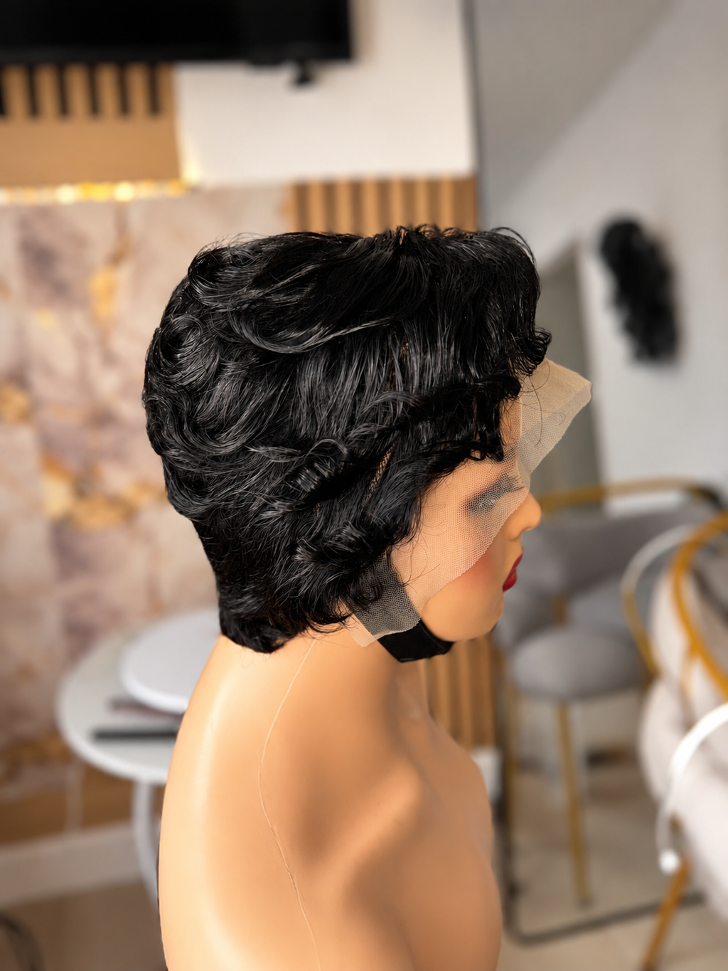 Perruque Naturelle| pixie cut